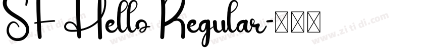 SF Hello Regular字体转换